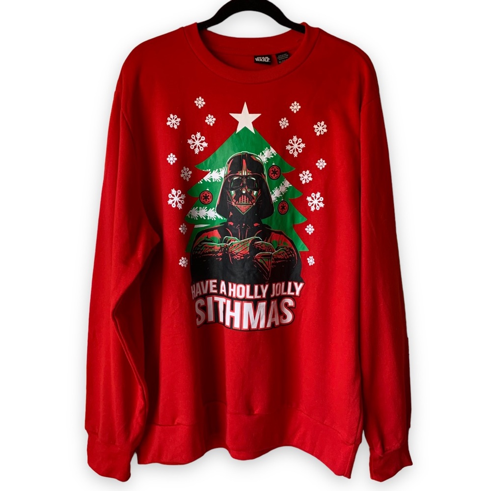 Star Wars Darth Vader Red Christmas Holiday Sithmas Fleece Sweatshirt Men’s XXL